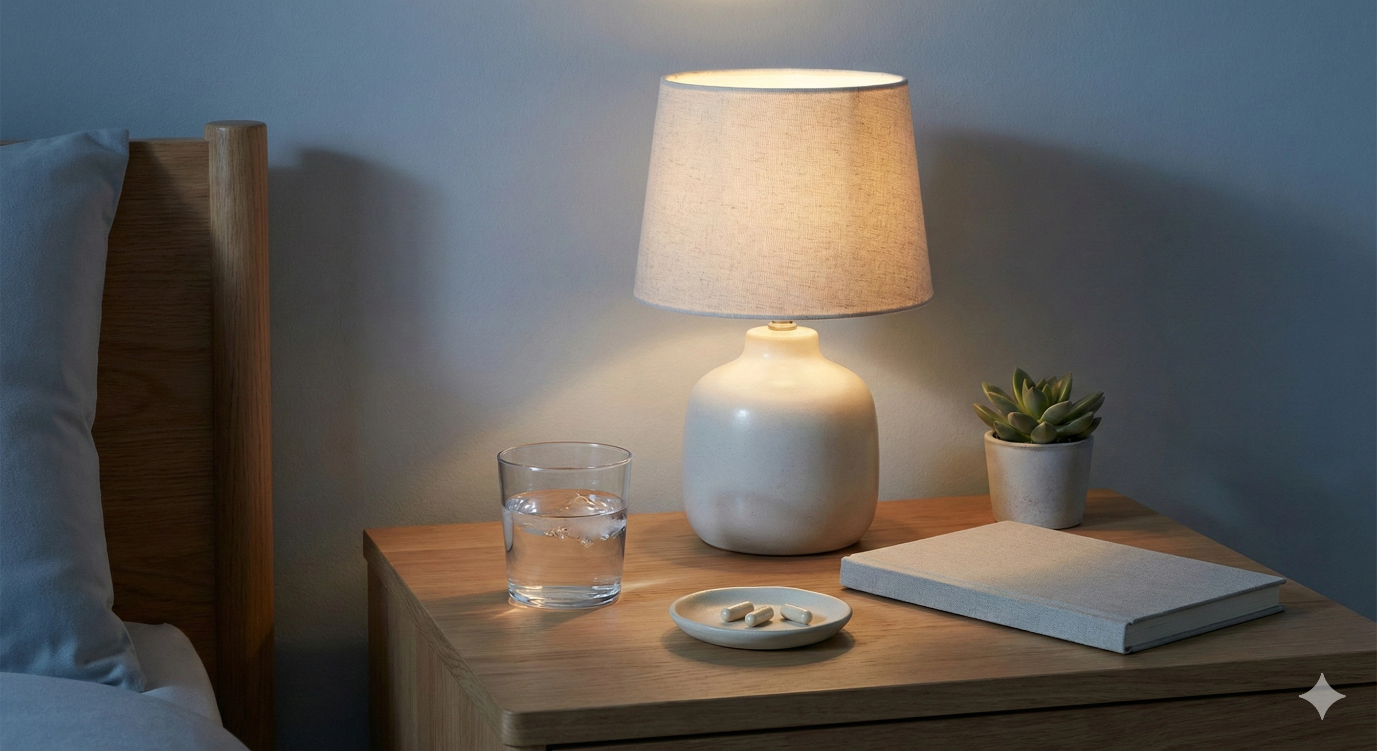 Illustration of bedside table